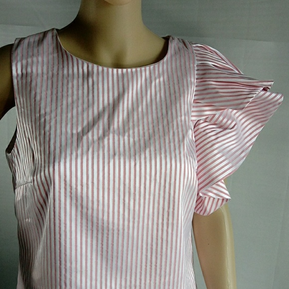 BANANA REPUBLIC STRIPPED ONE SHOULDER  TOP SIZE S - Picture 2 of 8